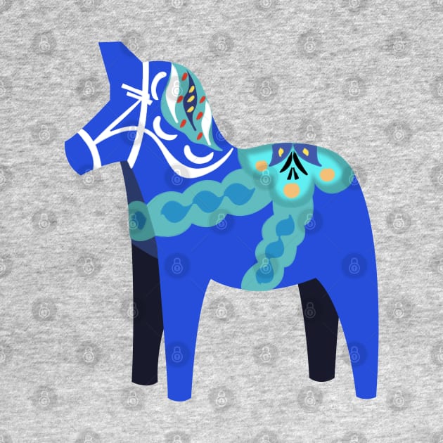 Blue Dala Horse by CTstudio